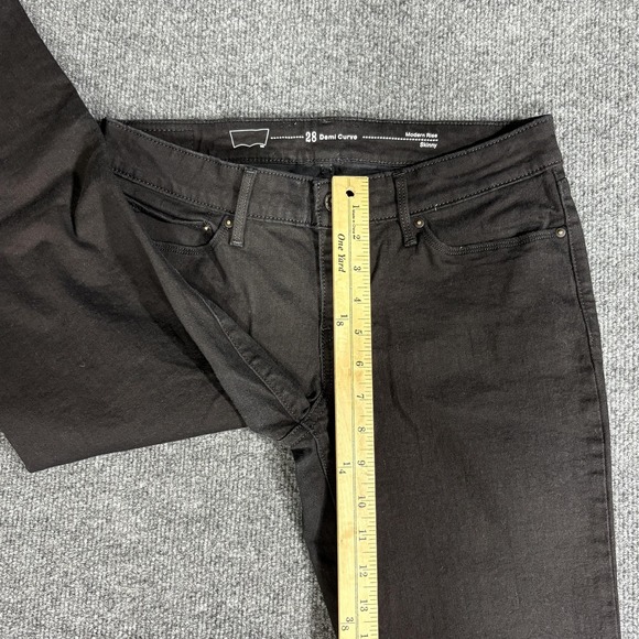 Levis Jeans‎ Womens 28 Black Demi Curve Modern Rise Skinny Stretch Pants Denim - Picture 10 of 14